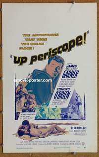 g678 UP PERISCOPE window card movie poster '59 James Garner, Edmond O'Brien