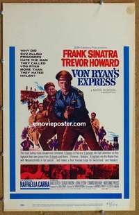 g685 VON RYAN'S EXPRESS window card movie poster '65 Frank Sinatra, Howard