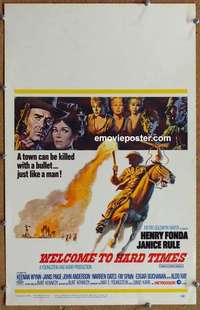 g688 WELCOME TO HARD TIMES window card movie poster '67 Henry Fonda western!