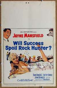 g698 WILL SUCCESS SPOIL ROCK HUNTER window card movie poster '57 Mansfield