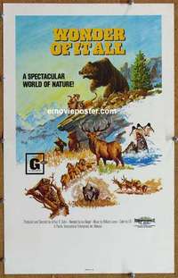 g703 WONDER OF IT ALL window card movie poster '73 world of nature!