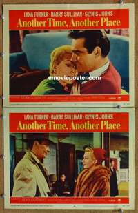 h021 ANOTHER TIME ANOTHER PLACE 2 movie lobby cards '58 Sean Connery