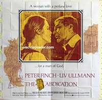 k310 ABDICATION int'l six-sheet movie poster '74 Peter Finch, Liv Ullmann