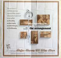 k319 ARRANGEMENT int'l six-sheet movie poster '69 Kirk Douglas, Faye Dunaway
