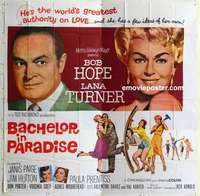 k320 BACHELOR IN PARADISE six-sheet movie poster '61 Bob Hope, Lana Turner