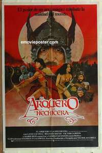 k632 ARCHER FUGITIVE FROM THE EMPIRE Argentinean movie poster '81