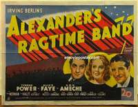 k488 ALEXANDER'S RAGTIME BAND British quad movie poster '38 Power