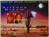 k492 ARIZONA DREAM British quad movie poster '93 Johnny Depp, Dunaway