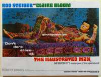 k562 ILLUSTRATED MAN British quad movie poster '69 nude Rod Steiger!