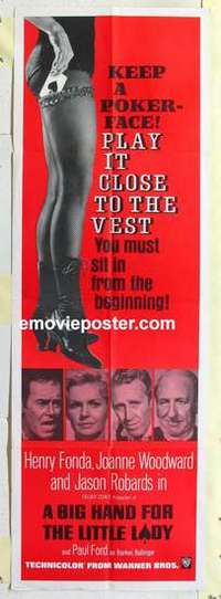 k116 BIG HAND FOR THE LITTLE LADY door panel movie poster '66