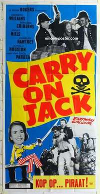 k067 CARRY ON JACK English three-sheet movie poster '64 English comedy!
