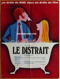 k165 ABSENT-MINDED French 22x32 movie poster '70