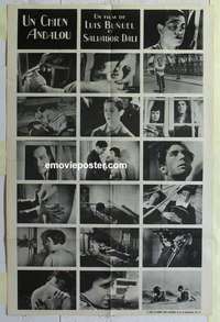 k164 UN CHIEN ANDALOU French 31x47 movie poster '68 Luis Bunuel & Dali