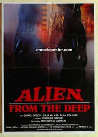 k248 ALIEN FROM THE DEEP Italian/Eng one-sheet movie poster '89 Italy sci-fi