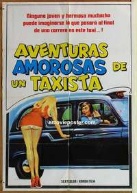 k044 ADVENTURES OF A TAXI DRIVER South American 22x31 movie poster '76 Geeson