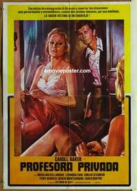 k049 PRIVATE LESSON South American 23x32 movie poster '75 Caroll Baker
