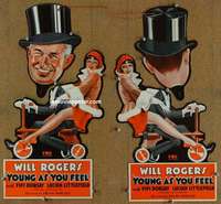 k053 YOUNG AS YOU FEEL 2-piece movie door hanger '31 Rogers