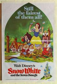 m003 SNOW WHITE & THE SEVEN DWARFS Aust 1sh R70s Walt Disney animated cartoon fantasy classic!