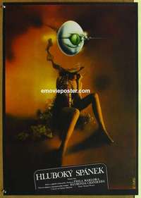 m086 BIG SLEEP Czechoslavakian movie poster '78 really cool Vlach artwork!