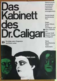 m071 CABINET OF DR CALIGARI German movie poster R60s Krauss