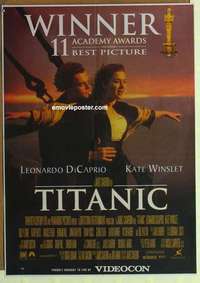 m048 TITANIC Indian movie poster '97 Leonardo DiCaprio, Kate Winslet