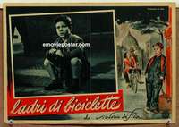 m321 BICYCLE THIEF #1 Italian photobusta movie poster '48 De Sica
