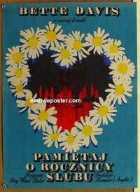 m223 ANNIVERSARY Polish movie poster '67 Bette Davis, horror comedy!
