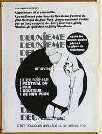 m188 BEST OF THE NEW YORK EROTIC FILM FESTIVAL French 18x23 movie poster '70