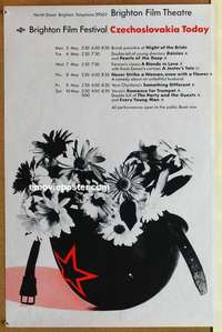 m017 BRIGHTON FILM FESTIVAL CZECHOSLOVAKIA TODAY English double crown movie poster '70s