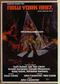 m038 ESCAPE FROM NEW YORK Yugoslavian movie poster '81 Kurt Russell