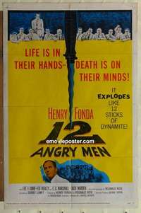 n001 12 ANGRY MEN one-sheet movie poster '57 Fonda, Cobb, Sidney Lumet