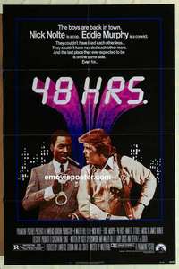 n021 48 HOURS one-sheet movie poster '82 Nick Nolte, Eddie Murphy