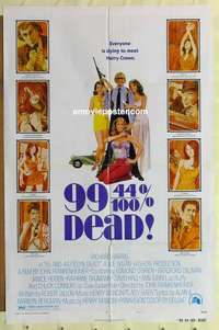 n034 99 & 44/100% DEAD style B one-sheet movie poster '74 Richard Harris