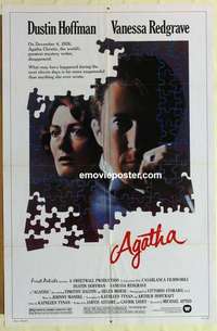 n049 AGATHA one-sheet movie poster '79 Dustin Hoffman, Vanessa Redgrave
