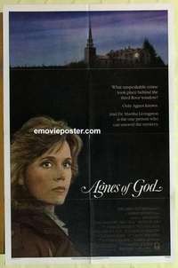 n050 AGNES OF GOD one-sheet movie poster '85 Jane Fonda, Meg Tilly