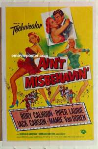 n051 AIN'T MISBEHAVIN' one-sheet movie poster '55 Piper Laurie, Van Doren