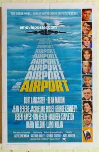 n053 AIRPORT int'l one-sheet movie poster '70 Burt Lancaster, Dean Martin