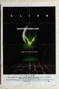 n062 ALIEN int'l one-sheet movie poster '79 Sigourney Weaver, sci-fi!
