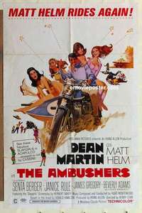 n073 AMBUSHERS one-sheet movie poster '67 Dean Martin as Matt Helm!