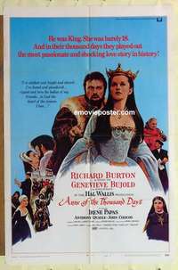 n087 ANNE OF THE THOUSAND DAYS style D one-sheet movie poster '70 Bujold