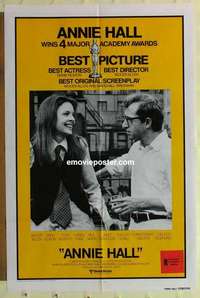 n089 ANNIE HALL int'l one-sheet movie poster '77 Woody Allen, Diane Keaton