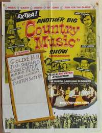 n434 COUNTRY MUSIC SHOW Thirty by Forty movie poster '60 June Carter, Hill