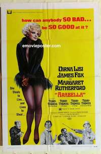 n097 ARABELLA one-sheet movie poster '68 James Fox, sexy Virna Lisi!