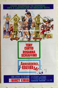 n103 ARRIVEDERCI BABY one-sheet movie poster '66 Curtis, Jack Davis art!