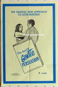 n104 ART OF GENTLE PERSUASION one-sheet movie poster '70 graphic approach!