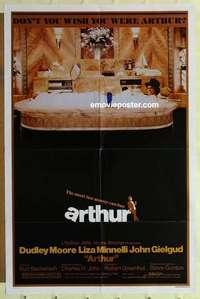 n105 ARTHUR style B one-sheet movie poster '81 Dudley Moore, Minnelli