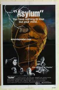 n109 ASYLUM one-sheet movie poster '72 Peter Cushing, Britt Ekland, Bloch