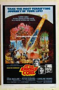 n110 AT THE EARTH'S CORE one-sheet movie poster '76 Peter Cushing, AIP