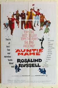 n115 AUNTIE MAME one-sheet movie poster '58 classic Rosalind Russell!