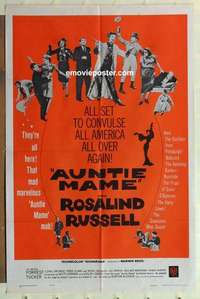n116 AUNTIE MAME one-sheet movie poster R63 classic Rosalind Russell!